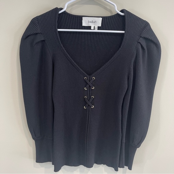 NWT•Ba&sh•Boby Jumper Top•Black•Size L - Picture 2 of 8